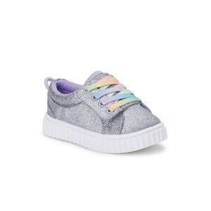 Wonder Nation Baby Girl Pastel Glitter Closure Sneakers - Size 2